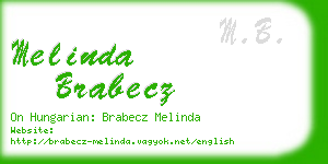 melinda brabecz business card